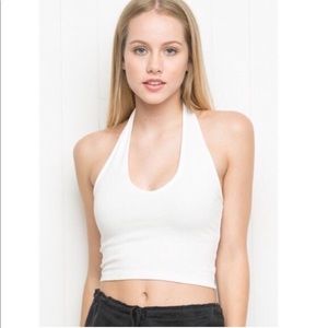 Brandy Melville White Lena Halter top